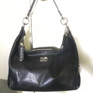 Coach 14304 Madison Hailey black leather satchel